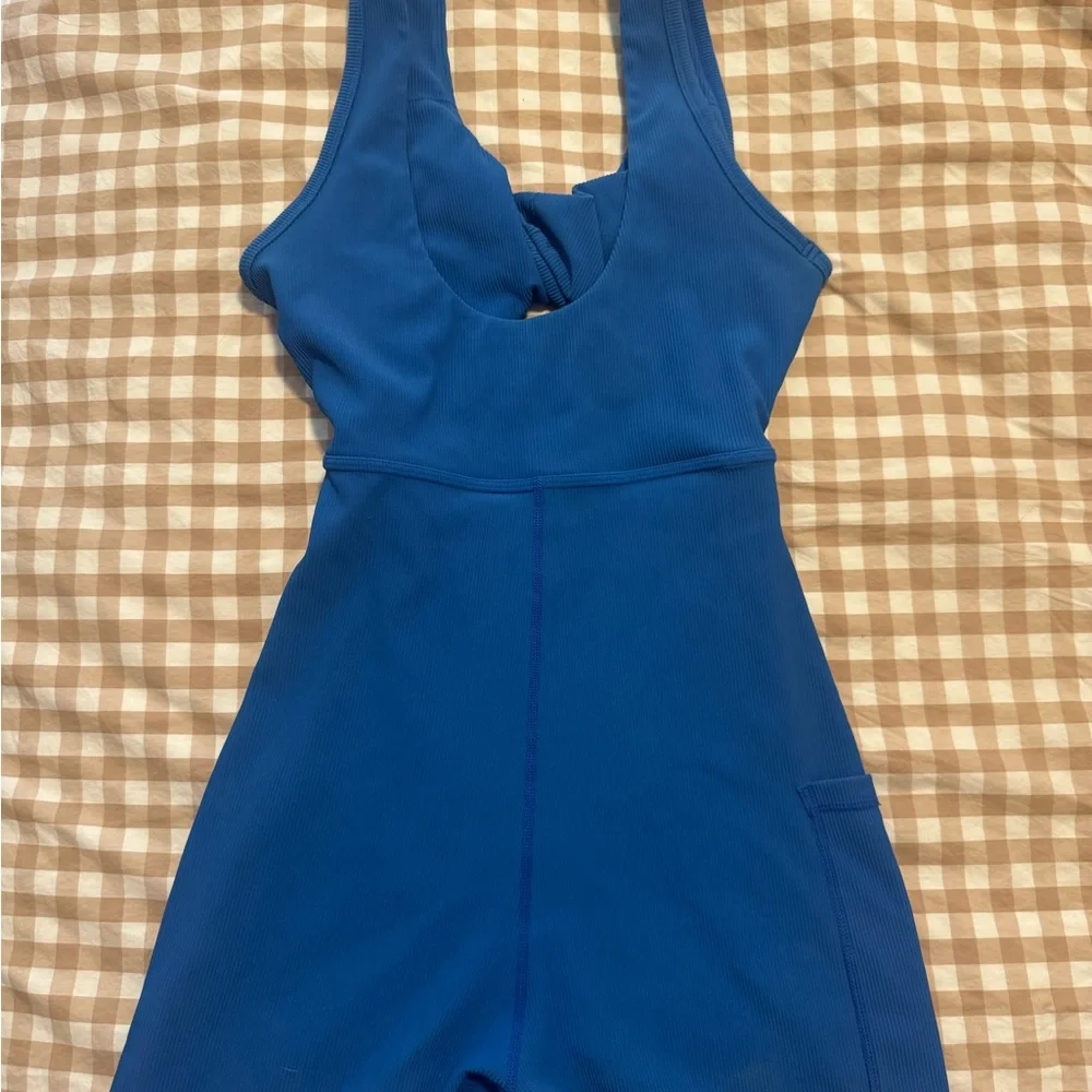 TEAL Women's Blue Activewear Romper - Picture 2 of 2